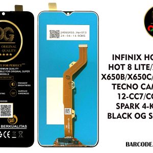 LCD Infinix Hot 8,Hot 8 Lite (X650C / X650B / X650D)Tecno Spark 4 (KC8)Tecno Camon 12 (CC7)