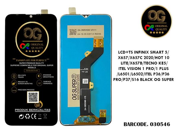 030546 LCD Infinix Smart 5 / Hot 10 Lite / Tecno KE5 / Vision 1 Pro - Rumah LCD