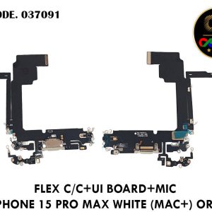 FLEX C/C+UI BOARD+MIC IPHONE 15 PRO MAX WHITE (MAC+) ORG - Gambar 1