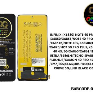 LCD Infinix X6880Infinix NOTE 40 4G (X6860)Infinix NOTE 40 5G (X6861)Infinix Note 40 Pro (4G/5G) / Note 40 Pro Plus / Note 40S