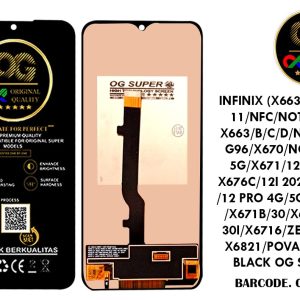 LCD Infinix X663Infinix Note 11 NFC (X663B / X663C)Infinix Note 12 / Note 12 2023 (X670 / X671)Infinix Note 12 Pro / Note 12 Pro 4G (X676B / X676C)Infinix Note 30i (X6716)