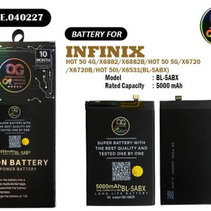 Baterai OG SUPER (BL-5ABX) INFINIX HOT 50 4G/ X6882/ X6882B/ HOT 50 5G/ X6720/ X6720B/ HOT 50I/ X6531 - Gambar 1