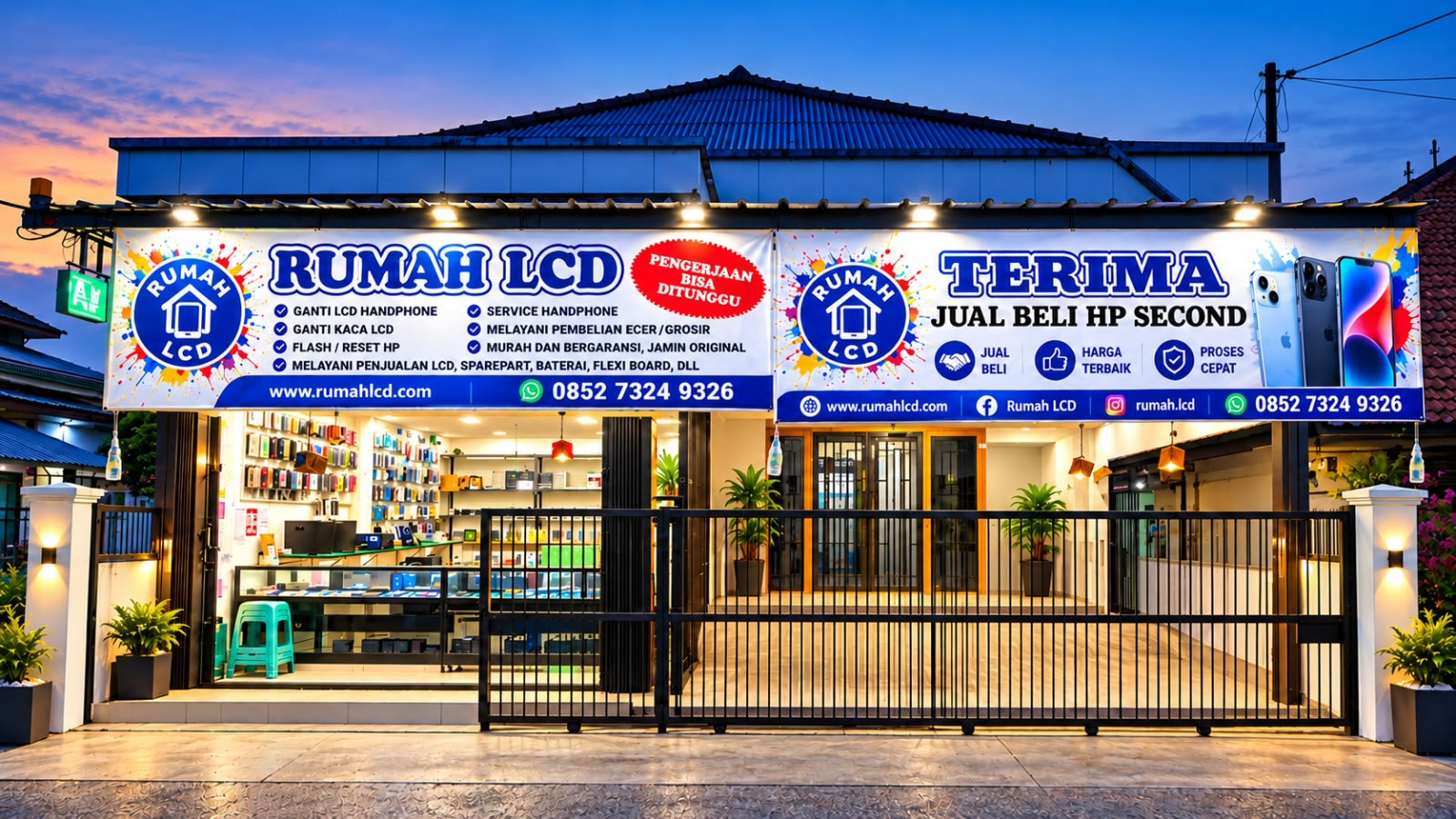Tampak depan toko Rumah LCD Belinyu